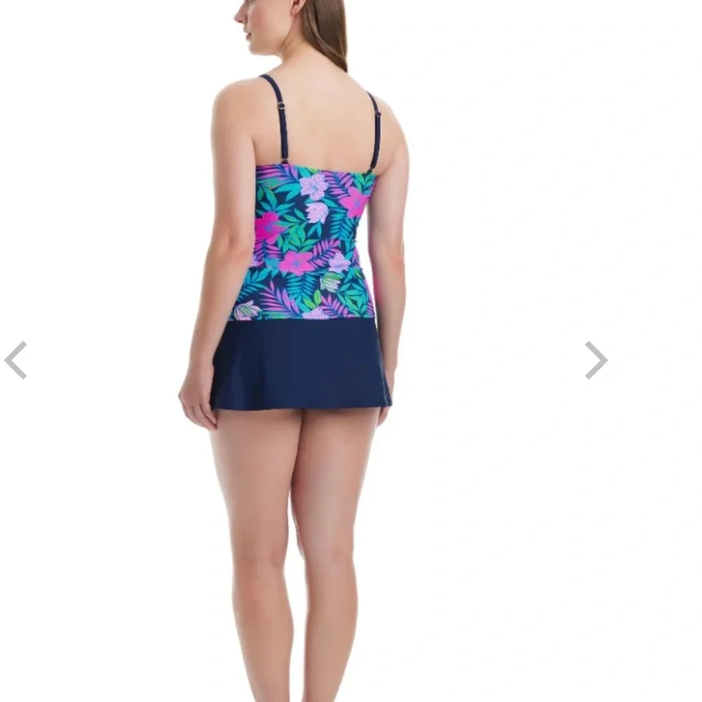 New ELLEN TRACY Women's Lightweight 2-Piece Tankini‎ Swimsuit Set